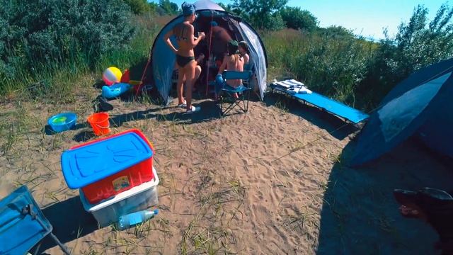 Отдых 2021. Дорога на Красноярское море и Первый день пекла. Новая палатка. смотреть онлайн