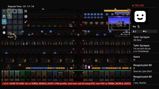 (LIVE) / PS4 / Ultimate All Items World 1.4.4 / 24/7 / SERVER 1 / Terraria / смотреть онлайн