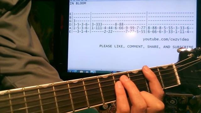 Nirvana In Bloom Guitar Riff with Tab and Chords Lesson смотреть онлайн