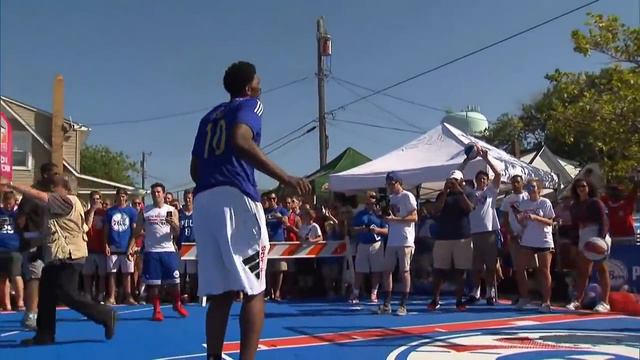Joel Embiid shows no mercy 1-on-1 against courageous fans смотреть онлайн