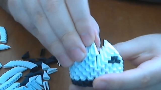 How to make 3d origami black and white small swan model1 смотреть онлайн