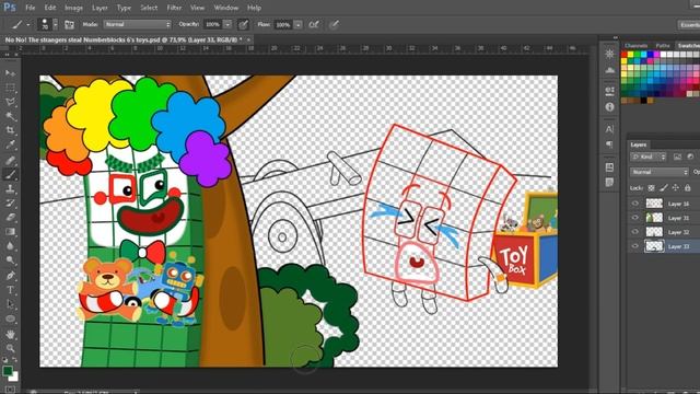 No No! The strangers steal Numberblocks 12's toys l Numberblocks fanmade coloring story смотреть онлайн