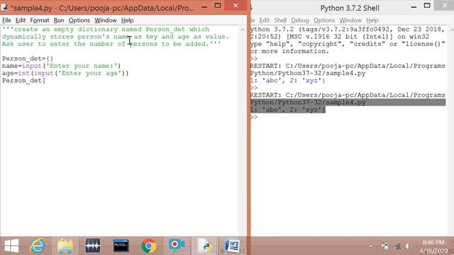 Basic Program of Dictionary in Python | add multiple records in dictionary dynamically смотреть онлайн