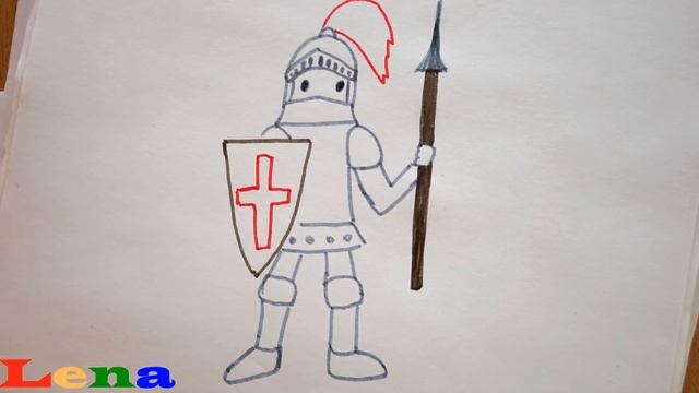 Ritter zeichnen - Malen - how to draw a knight - как рисовать рыцаря смотреть онлайн