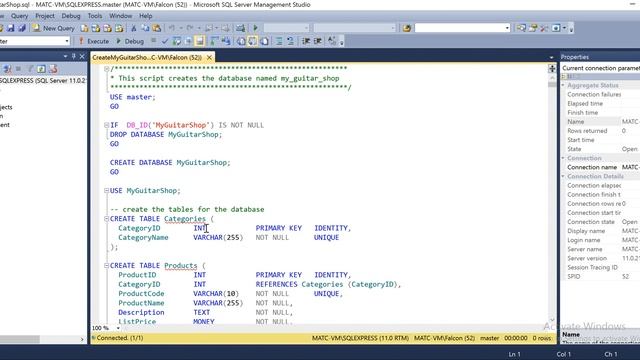 Create Database and Tables from Script смотреть онлайн