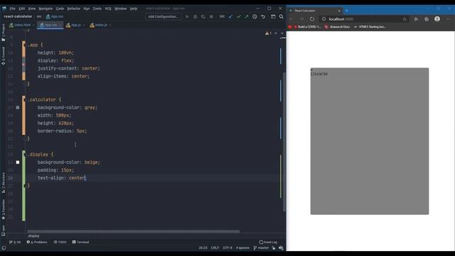 REACT JS TUTORIAL - ADD CALCULATOR DISPLAY AREA #5 смотреть онлайн