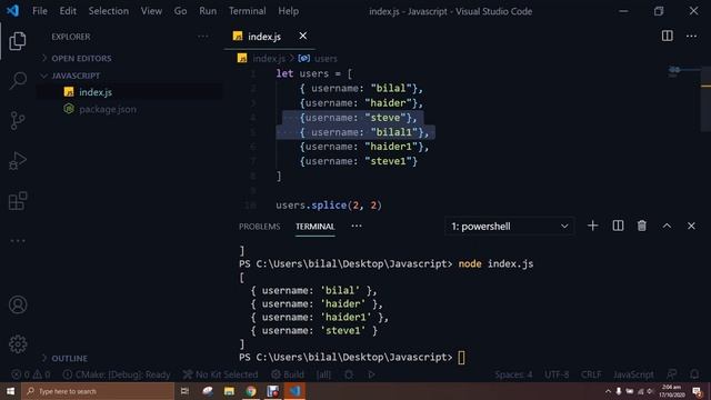 Learning Javascript Programming | Part 38 | Remove an Element from an array at any index смотреть онлайн