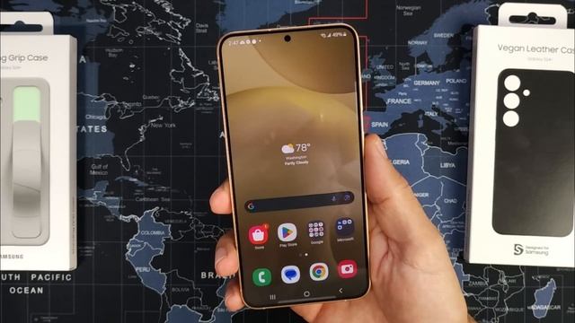 The Samsung Galaxy S24 Plus (Sandstone Orange) Official Vegan Leather Case and Standing Grip Case смотреть онлайн