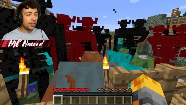 Minecraft TITAN ENDERMAN MOBS VS GIANT ZOMBIE MOB MOD !! FIGHT BABY MOBS VS TITANS !! Minecraft Mod смотреть онлайн