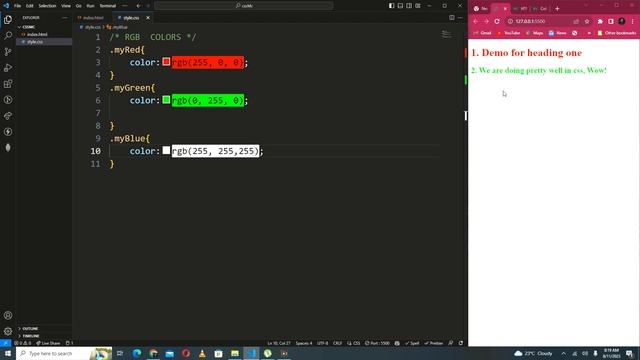 14.2 CSS COLOR || RGB Color values смотреть онлайн