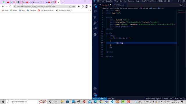 PHP Number Pattern in php - Part 9 #star #php #phpproject #technologyonvikash #number смотреть онлайн