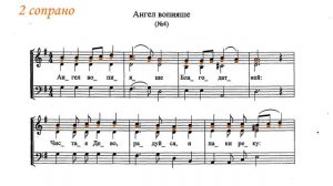 Ангел вопияше. В. Ковальджи (1 сопрано, 2 сопрано)