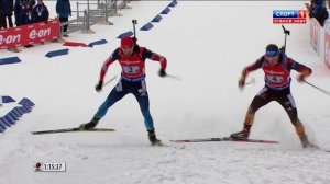 БИАТЛОН 15.02.15 эстафета ШИПУЛИН ПОБЕДА РОССИИ Холменколлен  HD