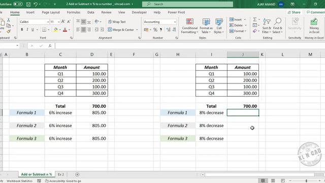 Excel Formula to add n Percentage to a number смотреть онлайн