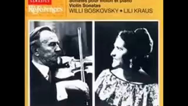 Lili Kraus & Willi Boskovsky play Beethoven Sonata No. 9 Op. 47 
