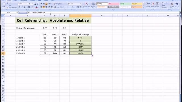 Excel - Absolute and Relative Cell References смотреть онлайн