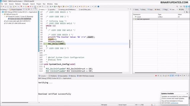 Debugging STM32 in STM32CubeIDE- Breakpoint and Live Expression смотреть онлайн