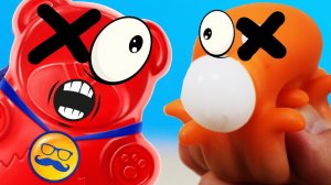 Одноглазый Кальмар Шоколадные чипсы и 6 антистраессов для медведя Валеры