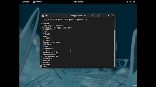 Installation of KDE Desktop using terminal in ClearLinux. смотреть онлайн