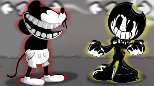 Хоррор Мод Микки Маус vs БЭНДИ во Friday Night Funkin' Friends to the end VS. Mickey Mouse VS. BENDY