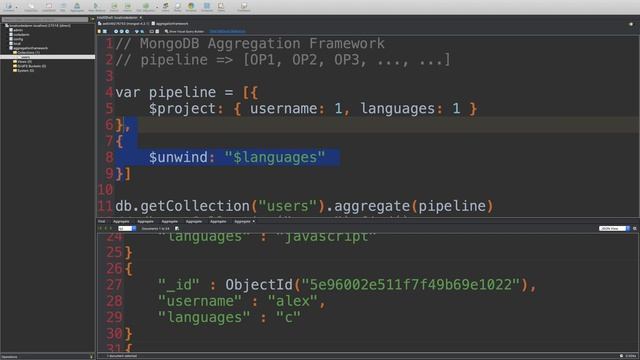 #9: $project pipeline operator - MongoDB Aggregation Framework смотреть онлайн
