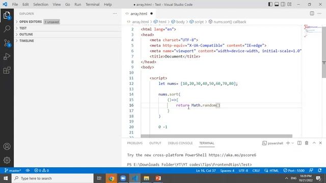 shuffle array elements in javascript смотреть онлайн