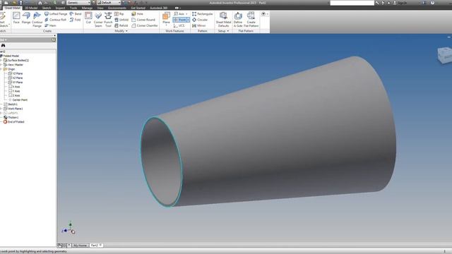 Autodesk Inventor tutorial - flatten part - Cone смотреть онлайн