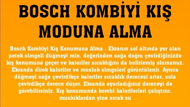 Bosch Kombi Kış Moduna Nasıl Alınır? смотреть онлайн