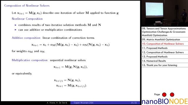 Composing Nonlinear Solvers for Optimization Problems (Alexander Howse) смотреть онлайн