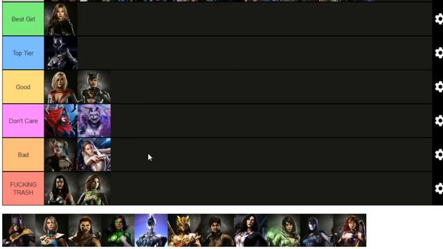Injustice Waifu Tier List смотреть онлайн