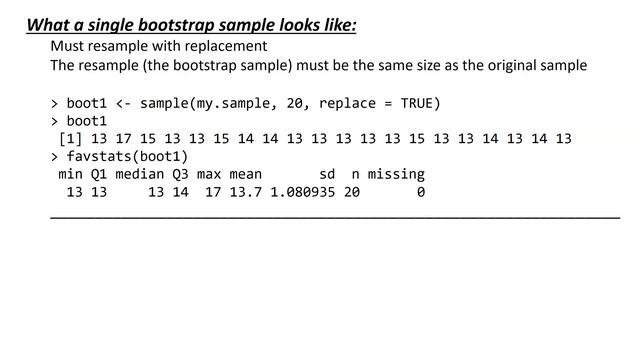 ST351 LP17 - Bootstrapping and the Bootstrap Distribution смотреть онлайн