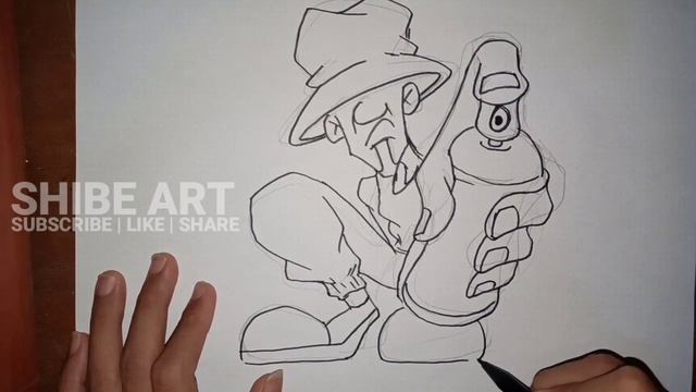 how to draw body sketch graffiti characters смотреть онлайн