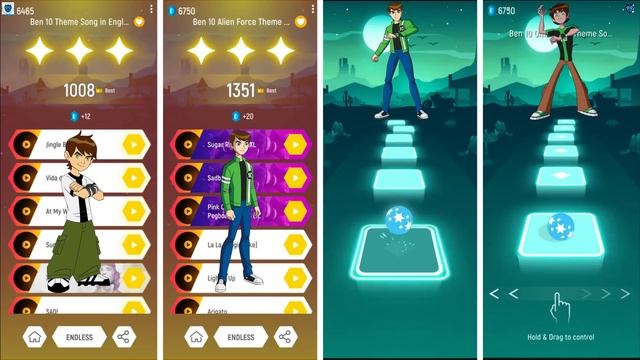 Ben 10 vs Ben 10 Alien Force vs Ben 10 Ultimate Alien vs Ben 10 Omniverse - Tiles Hop EDM Rush смотреть онлайн