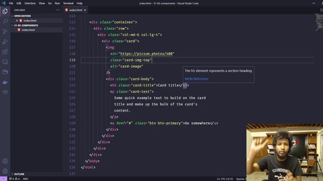 31.2 Bootstrap 5 Card Components | কার্ড কম্পনেন্ট | HM Nayem смотреть онлайн