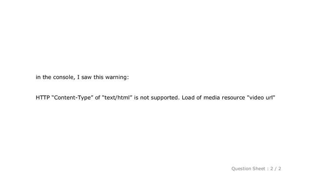 HTML : getting "no video with supported format and mime type found" in php but no in html смотреть онлайн