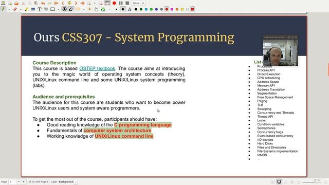 CSS 307 System Programming 2019 смотреть онлайн