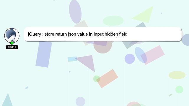 jQuery : store return json value in input hidden field смотреть онлайн