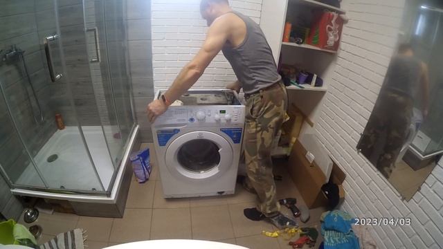 дисбаланс барабана стиральной машины Indesit NWSP61051 смотреть онлайн