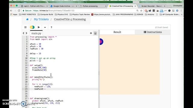 Python Processing with Trinket смотреть онлайн