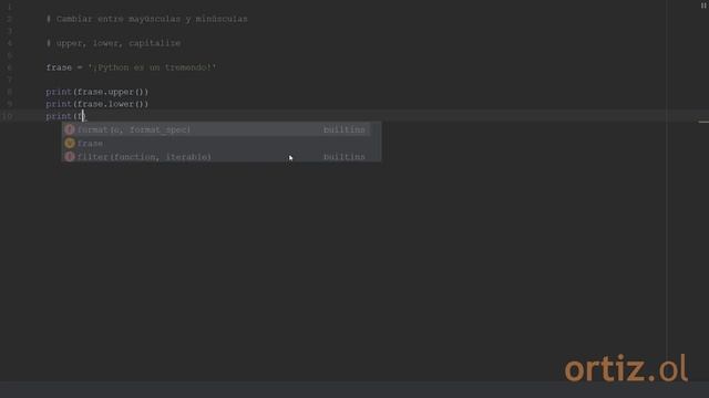 Videoreceta Python No. 1-8: Cambiar entre Mayúsculas y Minúsculas смотреть онлайн