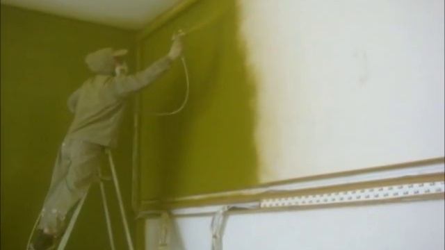 Покраска стен в насыщенный цвет. смотреть онлайн