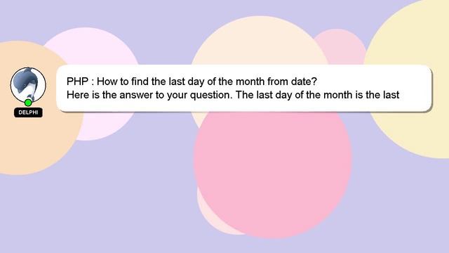 PHP : How to find the last day of the month from date? смотреть онлайн