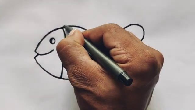 Fish Drawing Easy Form 53 | मछली का चित्र आसानी से बनाए | Fish चित्र смотреть онлайн