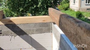 Каркас крыши пристройки - ч. І, мауэрлат, балки, стропила