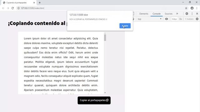 COPIAR EL CONTENIDO DE UN ELEMENTO AL PORTAPAPELES - VANILLA JAVA SCRIPT смотреть онлайн