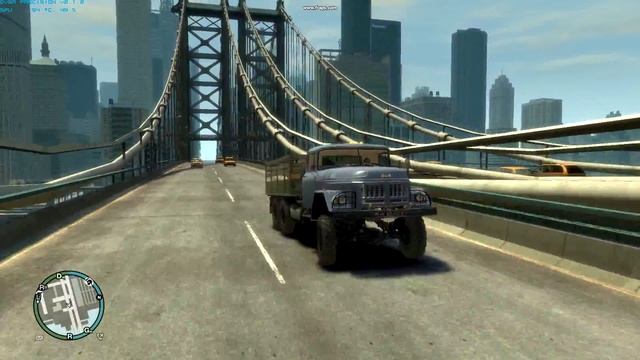 GTA IV Zil 131 hill climb + cargo + crash смотреть онлайн
