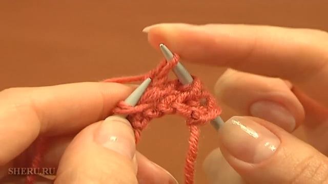 Узор спицами соты