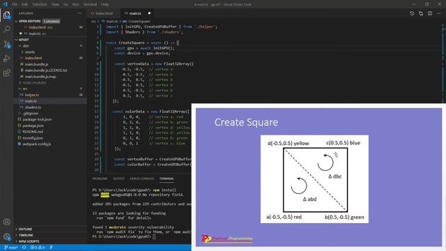 WebGPU (7): Create a Colorful Square using GPU Buffer смотреть онлайн