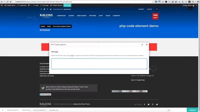 PHP Code (Page Builder Element in Kallyas WordPress theme v4.0 ) смотреть онлайн