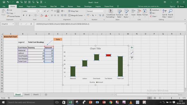 Excel Waterfall Chart the Simplest Form смотреть онлайн